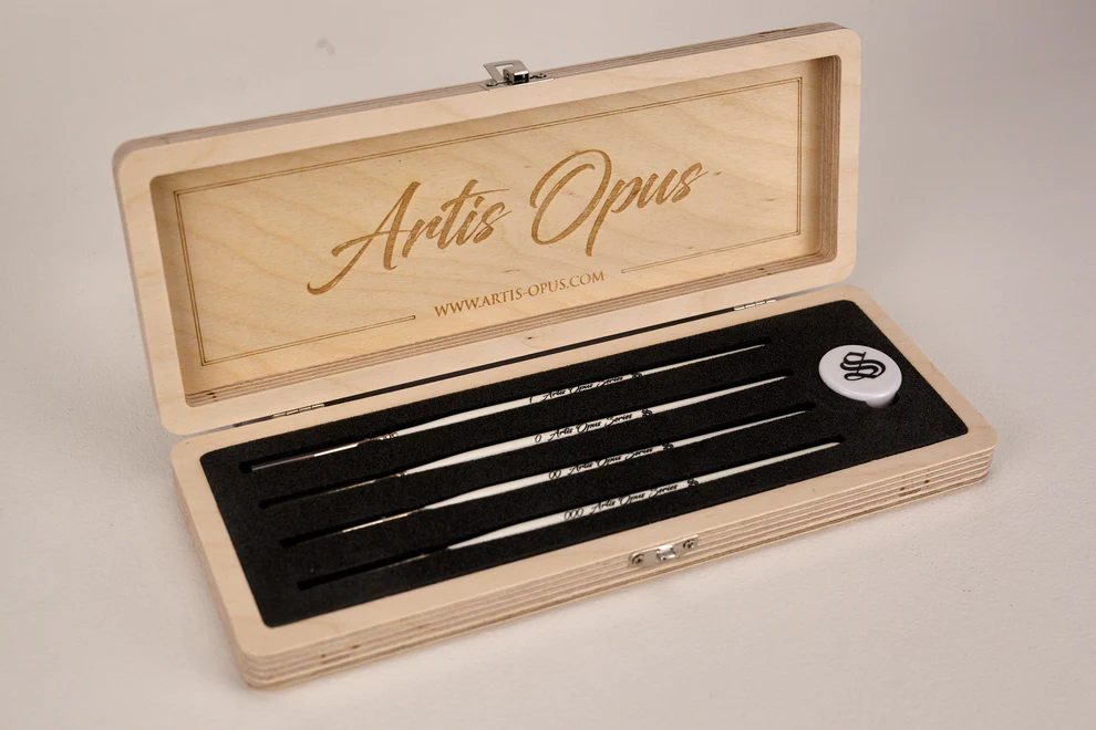 Artis Opus Series S Kolinsky sable brushes for miniature painting